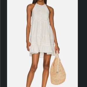 Free People sz L Desert Days Striped Mini Dress